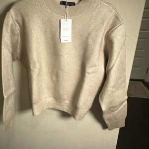 Mango Gold Metallic Sweater - NWT